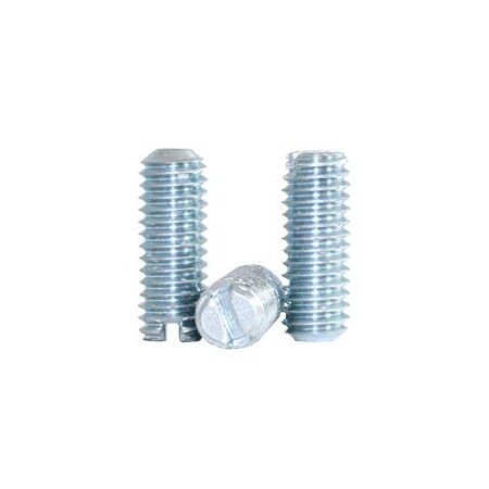 Slotted Socket Set Screws, Cup Point, 10-32x5/8, Alloy Steel, Zinc, Slotted Drive,5000PK